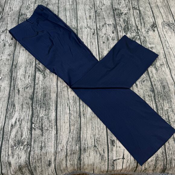 Hugo Boss Women's Trousers Pants Blue Wool Straight Leg US Size 4 - Picture 3 of 14